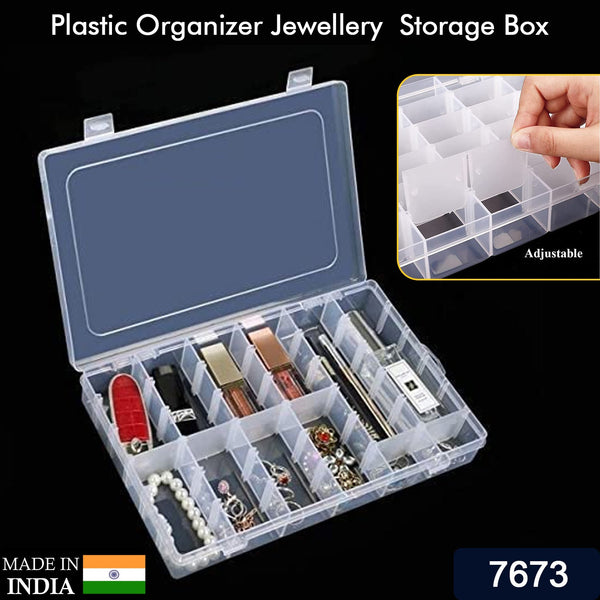 Jewelry storage box with dividers