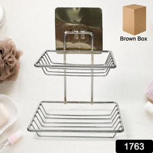 Kitchen Bathroom Soaps Storage Rack with 2 Hook for Home