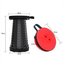 Telescopic stool for fishing and hiking