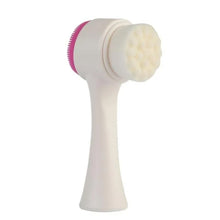 2 in 1 Facial Brush Cleansing | Manual Face Scrubber | Silicone Double-Sided Face Wash Brush for Sensitive, Delicate, Dry Skin (1 Pc)