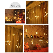 Star-shaped string lights with multiple lighting effects