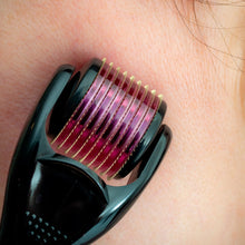 Detailed view of a derma roller for facial scrubs