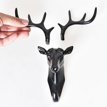 Decorative self-adhesive deer head hook for wall decoration