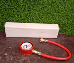 inflator gauge showing measurement scale.