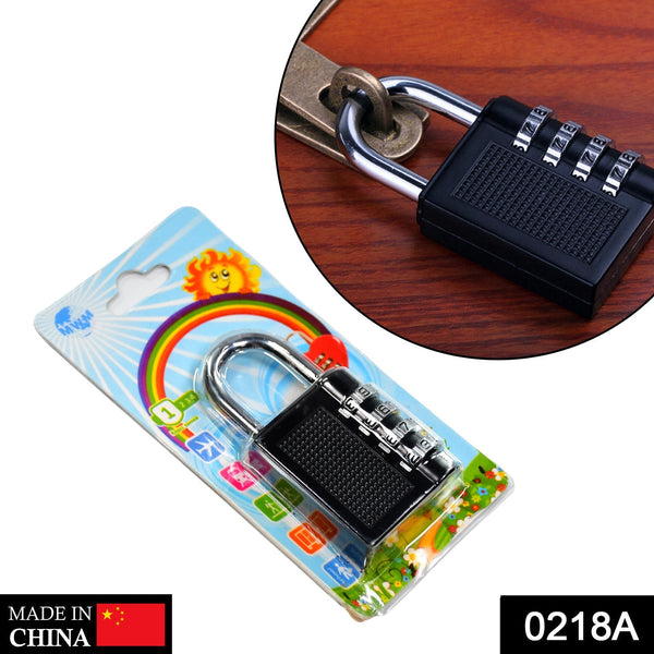 4-digit combination padlock for security.