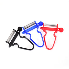 Multi-functional vegetable peelers with durable handles.