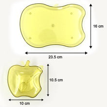 Apple-shaped tray for snacks