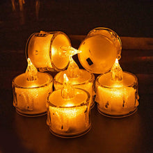 12 Pcs Flameless and Smokeless Decorative Acrylic Candles Transparent Led Tea Light Candle for Gifting, House, Diwali, Christmas, Festival, Events Decor Candles