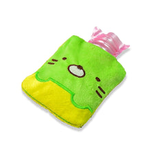 Green Kitty hot water bag designed for menstrual cramps and pain relief