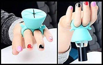 Nail polish holder with stand, manicure and pedicure tools