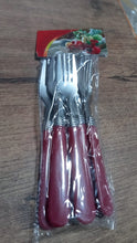 Stainless steel dining forks with ergonomic grip, set of 6.