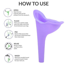 Reusable portable urinal funnel for women, travel size