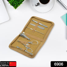 Stainless steel manicure set with travel case