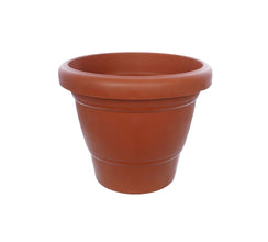 6-inch brown garden planter pot side view